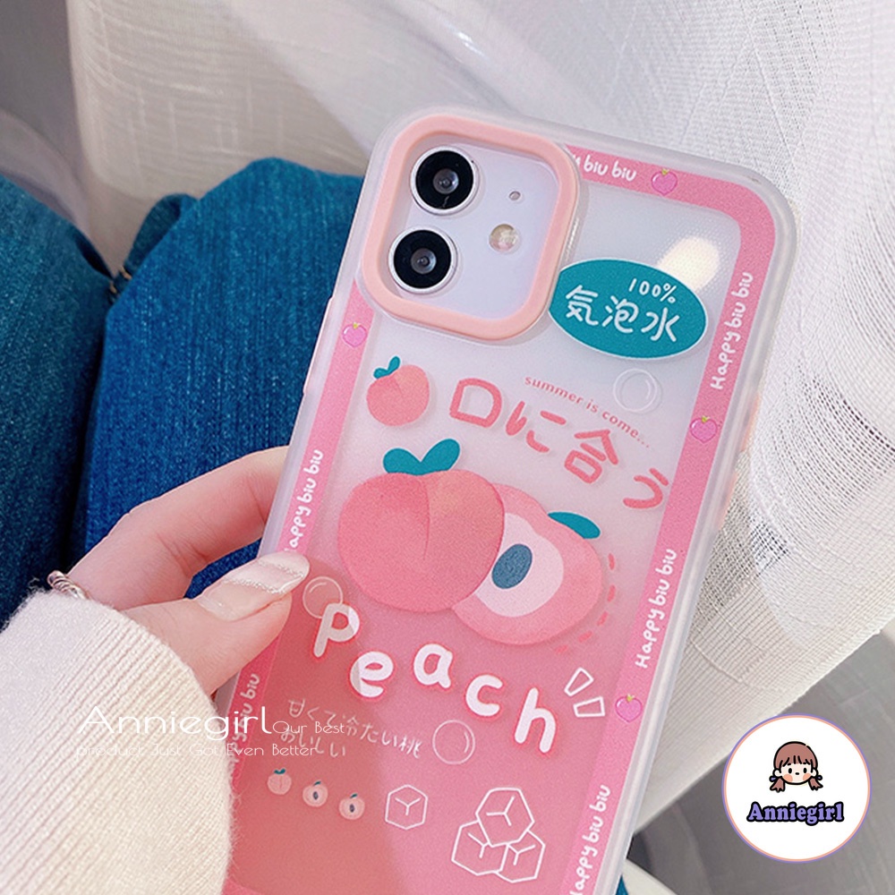 Casetify Pink Peach Phone Case for IPhone 12 Pro Max 11 X Xs Max XR 8 7 Plus Shockproof Crystal Soft TPU Back Cover