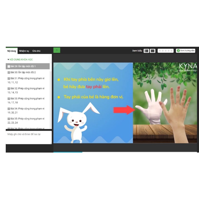 Toán Finger Math cho bé