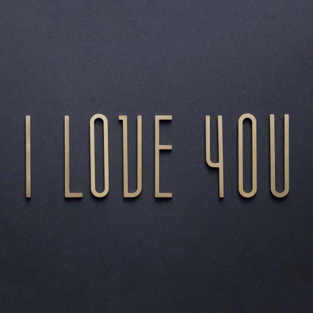 IVORY Chữ Cái Tiếng Anh Bằng Đồng Thau 0-9 Dùng Trang Trí Nhà Cửa