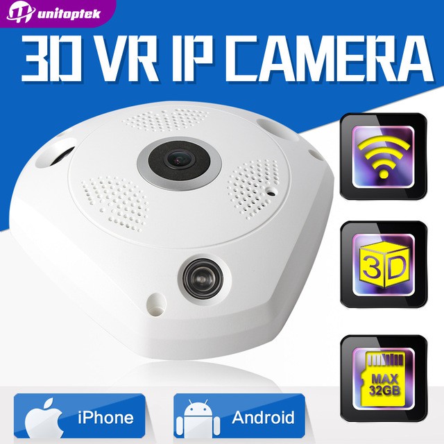 CAMERA IP VR CAM XOAY 360% GẮN TRẦN NHÀ QUAY ĐƯỢC HẾT MỌI GÓC NHÌN