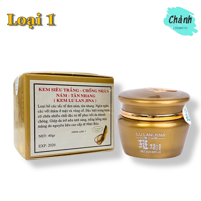 Kem Sâm Linh Chi Lu Lan JiNa Siêu Trắng - Chống Nhăn - Nám - Tàn Nhang 40g