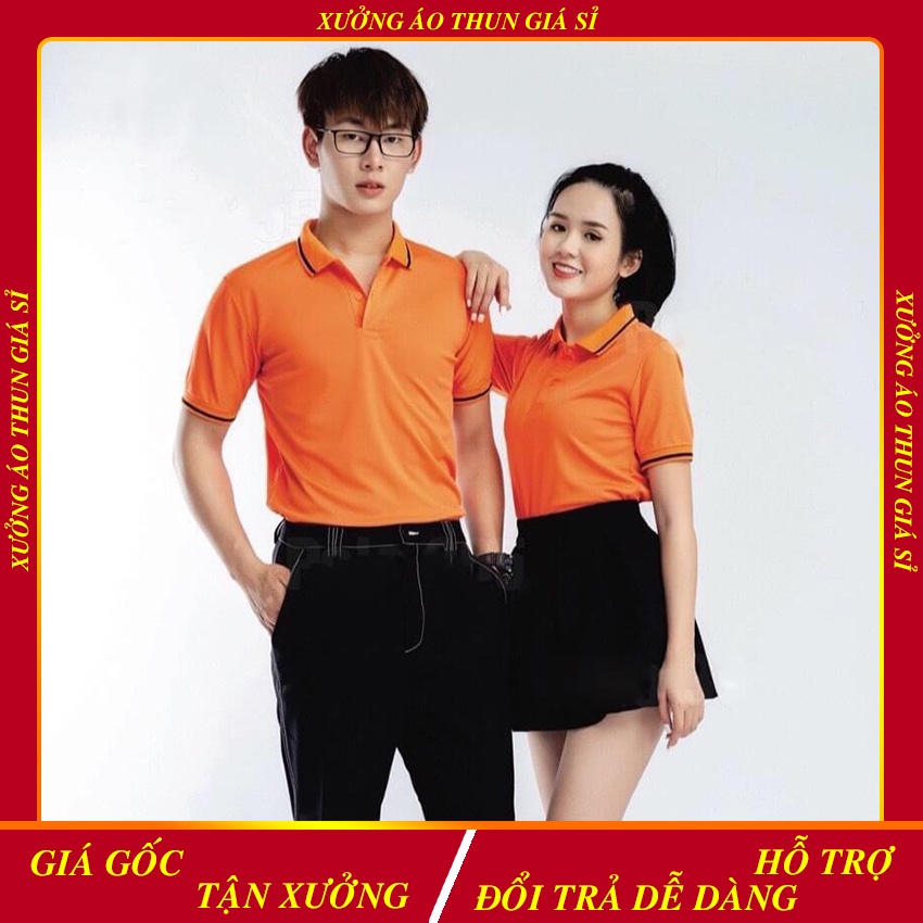 Áo phông nam polo - Áo Thun Cá Sấu Mè Có Cổ Thoáng Mát