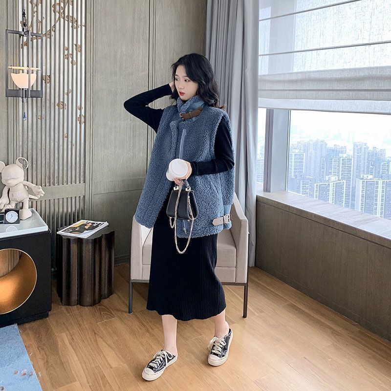 Áo Khoác Ghi Lê Vải Len Lông Cừu Dáng Rộng Thời Trang Thu Đông Hàn Quốc Cho Nữ 6 | BigBuy360 - bigbuy360.vn