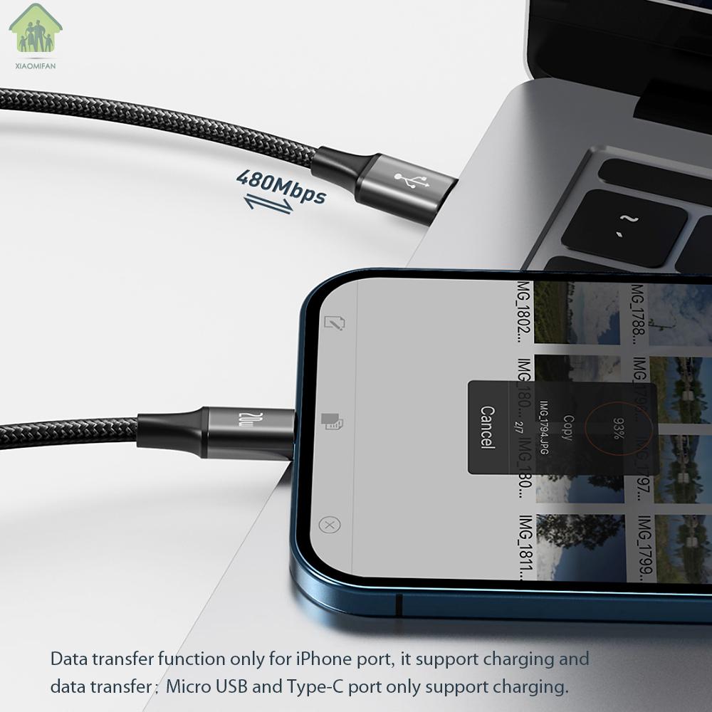 xm☀ Baseus 3 in 1 Cable Rapid Series PD 20W Fast Charging Cord Type-C to Micro USB/Type-C/ Data Sync Cable Compatible for Android/ 12/ Phone