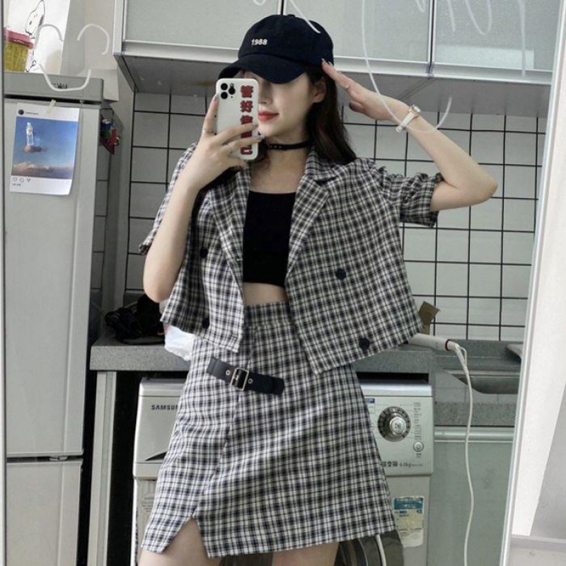 set vest caro dễ thương (hàng qc) V11