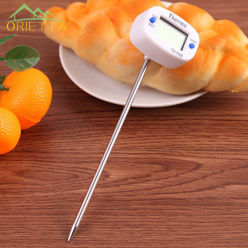 orietta♛Large LCD Mini Handheld Digital Food Thermometer Probe for Kitchen BBQ Meat