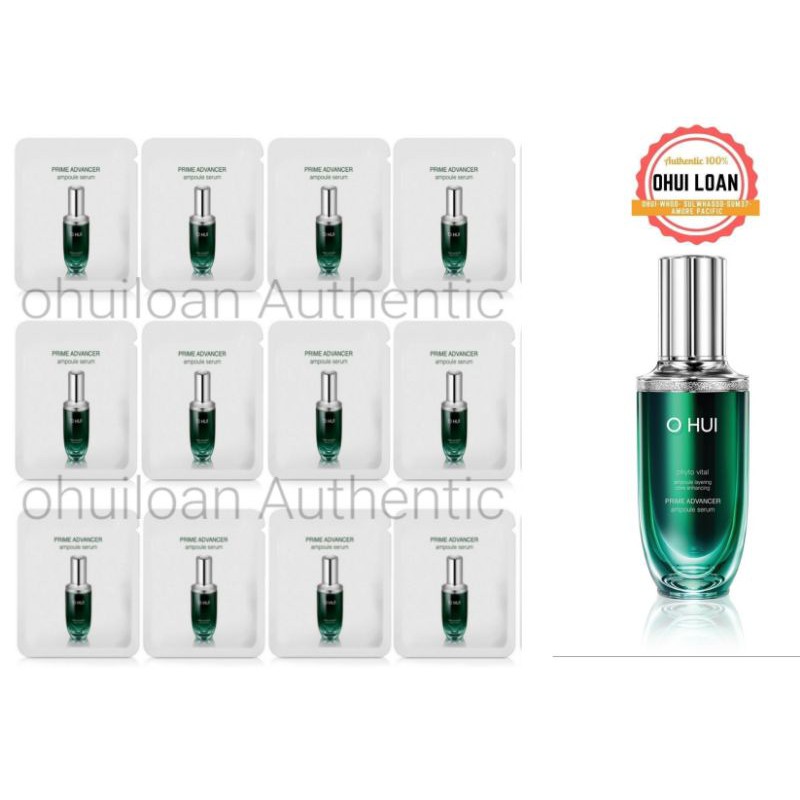 Combo sĩ 60 gói Tinh chất chống lão hóa Ohui Prime Advancer Ampoule Serum 1ml