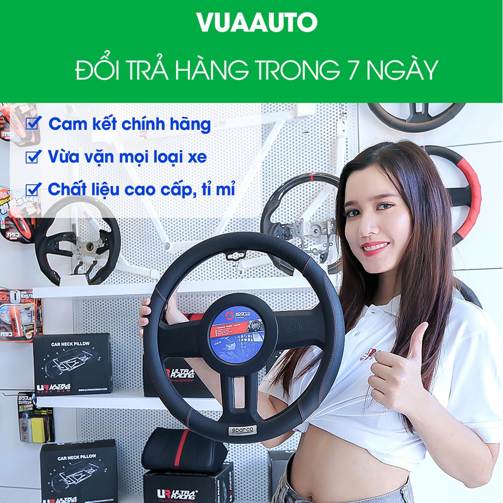 Bọc vô lăng Sparco Chính hãng phù hợp các xe phổ thông đa dạng mẫu mã BH 3 tháng cao cấp