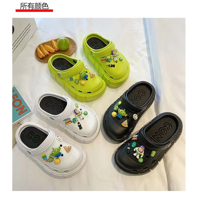 Dép bánh mì Cross nữ đế 5cm siêu nhẹ kèm Sticker dễ thương - dép nữ hot trend 2022