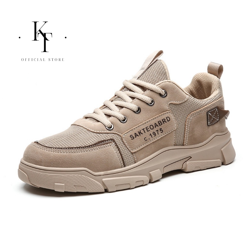 Giày nam đẹp thấp cổ đế bằng dây buộc mới hot phong cách retro ulzzang đẹp cá tính thoáng khí BITAMO G37 | BigBuy360 - bigbuy360.vn