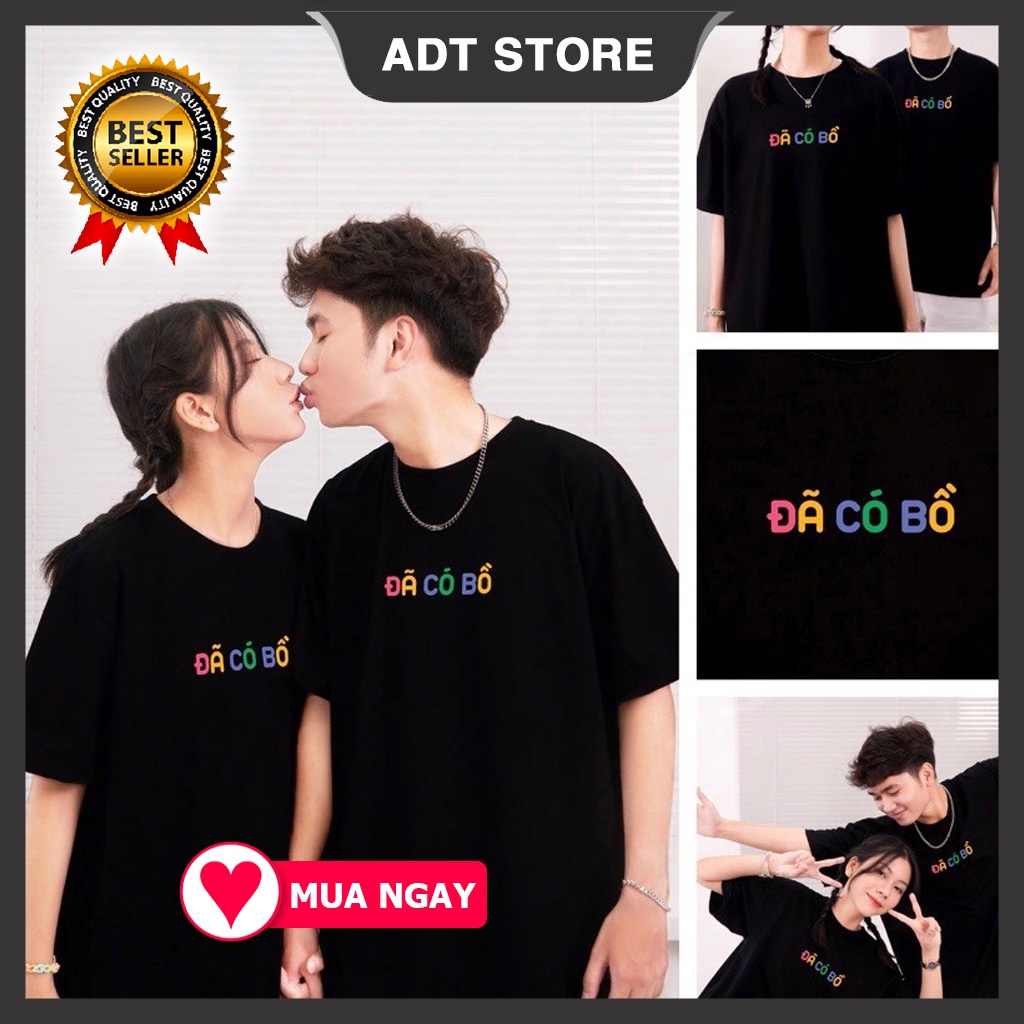 Áo thun đôi cặp form rộng tay lỡ cho nam nữ , ĐÃ CÓ BỒ or CHƯA CÓ BỒ mẫu HOTTREND bán chạy