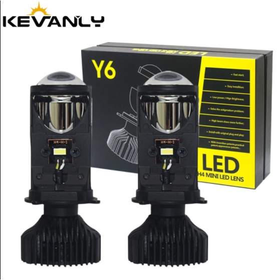 Bộ 2 đèn pha LED tự động KEVANLY H4 70W tiện dụng cho xe hơi