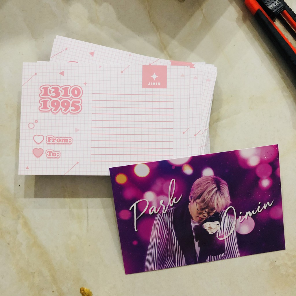 Set 4 Postcard A6 - 10x15cm tự cắt - in theo yêu cầu