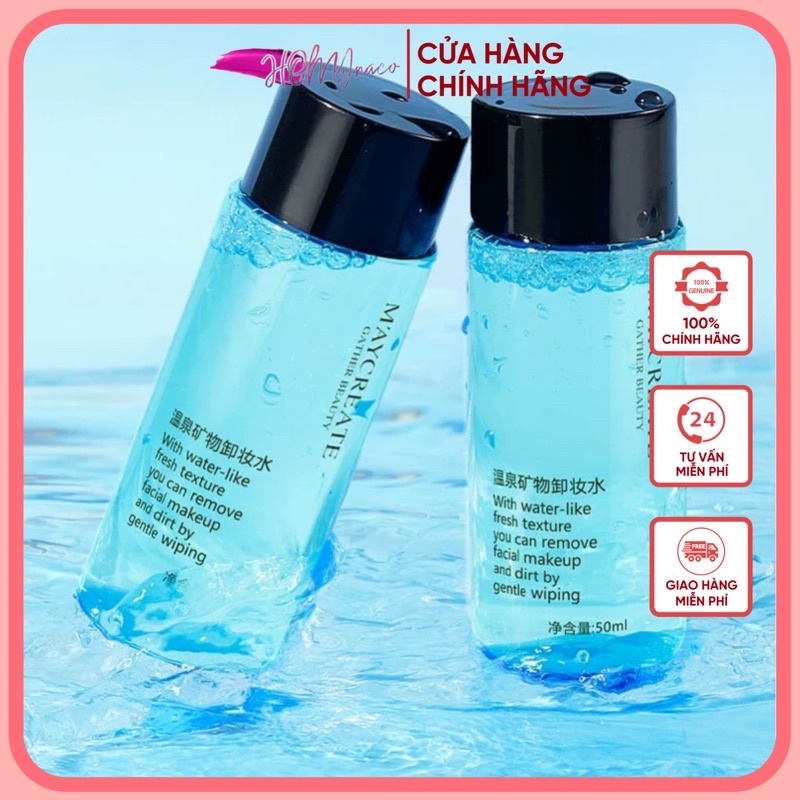 Nước tẩy trang làm sạch sâu MayCreate chai nhỏ 50ml