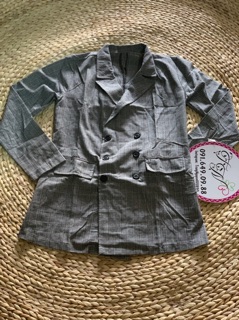 ÁO KHOÁC VEST KẺ XÁM