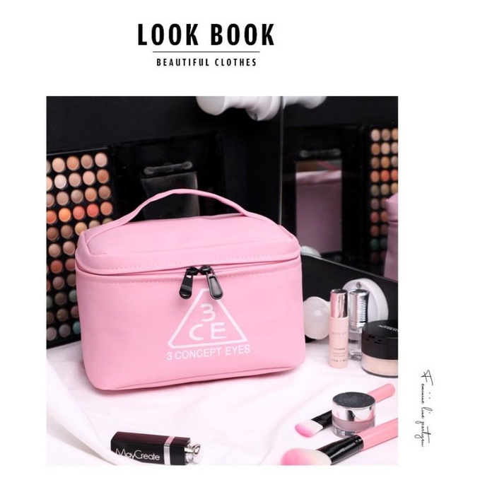 cốp đựng đồ nối mi ,đồ trang điểm 2 tầng 3CE siêu xinh