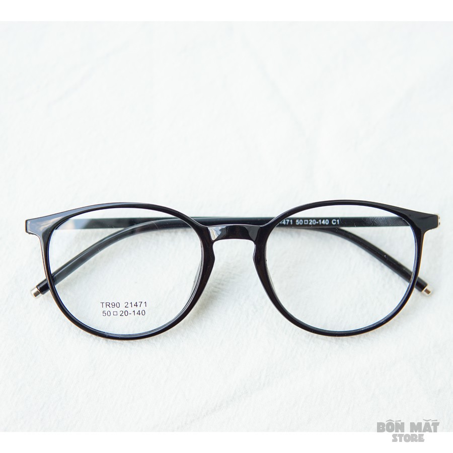 Gọng Kính Tròn Nhựa Dẻo TR90 (Kèm Tròng Cận) - B1471