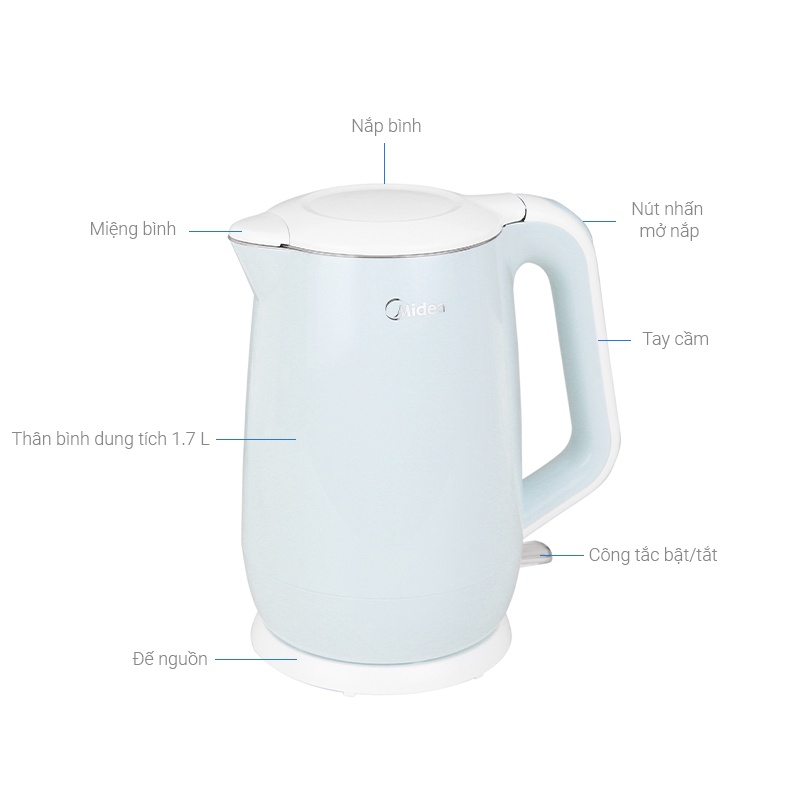 Bình siêu tốc Midea MK-17DC -1.7L