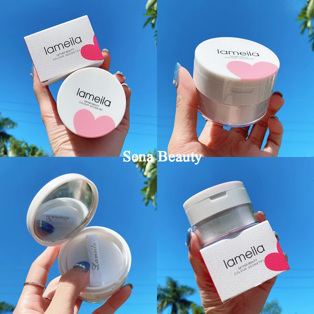 Phấn phủ dạng bột kiềm dầu Lameila Trái Tim 3050 Sena Beauty