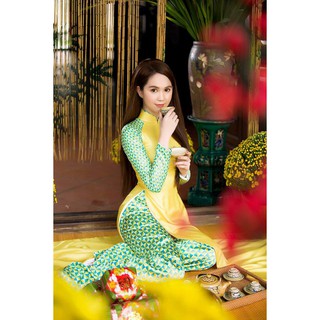 Áo dài cao cấp NT quần in -KHÔNG KÈM QUẦN