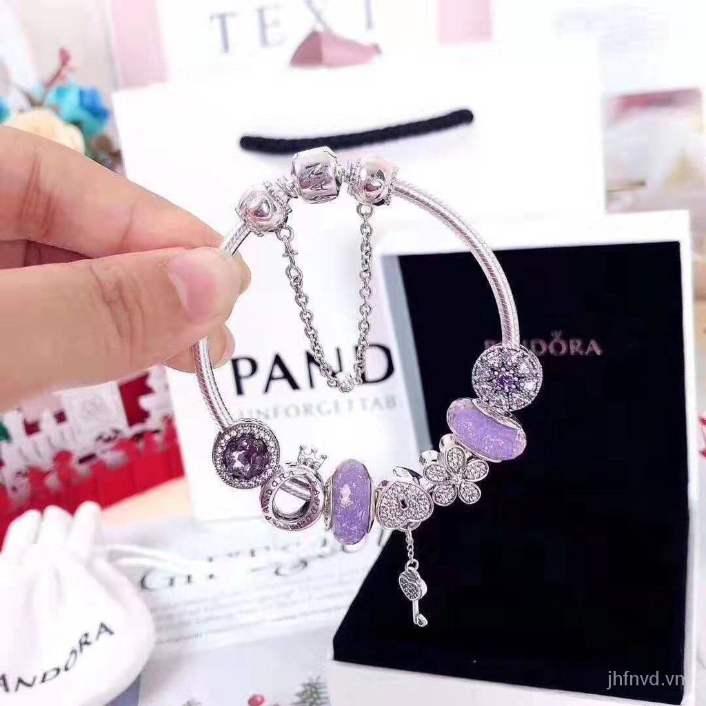 Pandora Vòng Tay Chuỗi Hạt Mạ Bạc 925silver Dòng Acts the Role of Love Charmbracelet Làm Quà Tặng Sinh Nhật Cho Bạn Gái