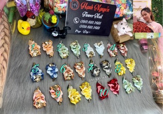 Hoa bột 3D: Set 2 bông Hoa VẠN THỌ