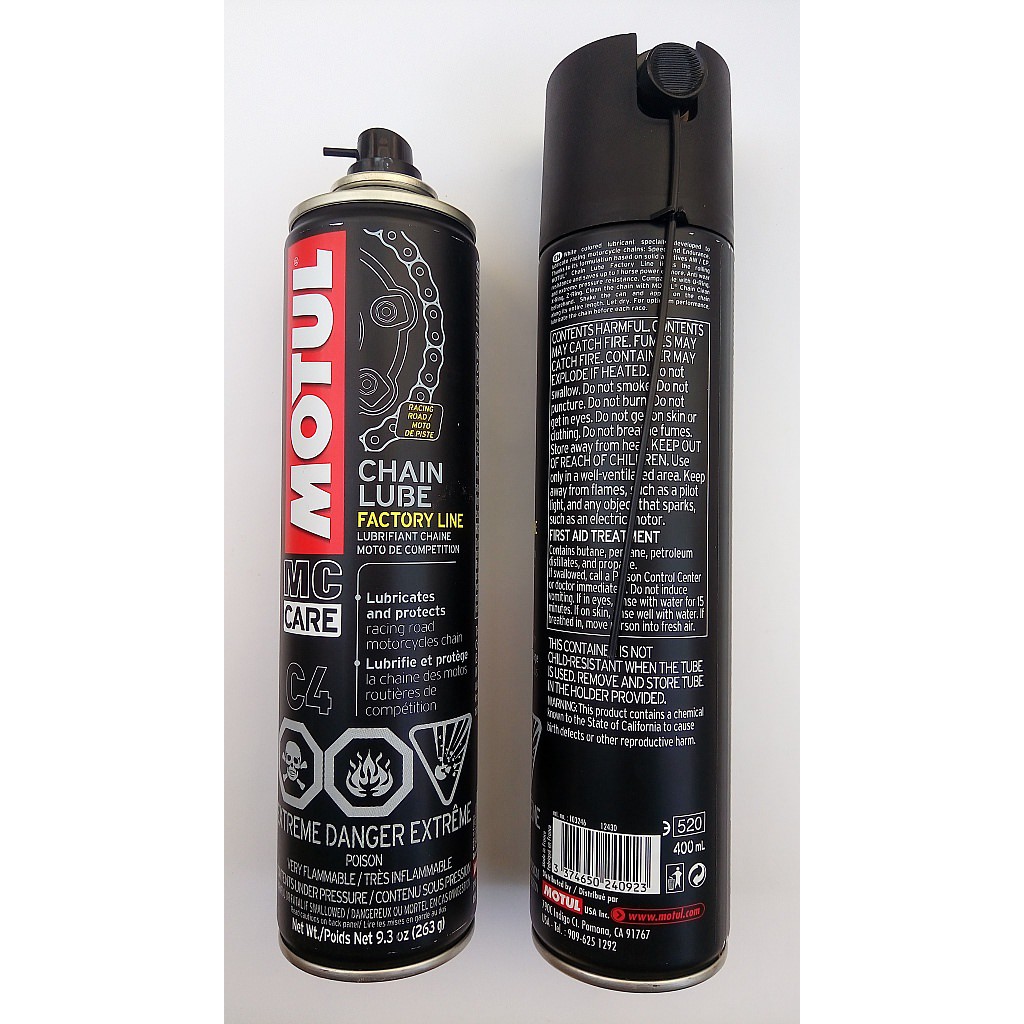 Xịt dưỡng sên Motul C4 400ml - Dưỡng sên cao cấp cho xe PKL, PKN (Tặng khăn lau xe chuyên dụng)