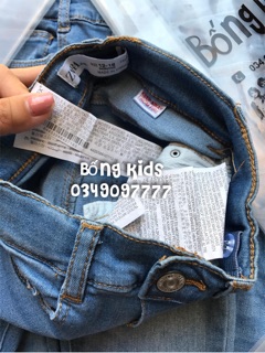 Quần Jean Bé Trai & Bé Gái Basic Mài Blue