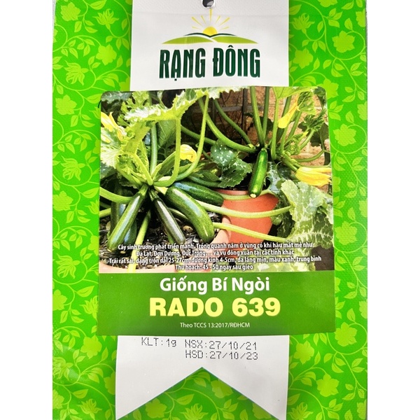 Hạt Giống Bí Ngòi Xanh F1