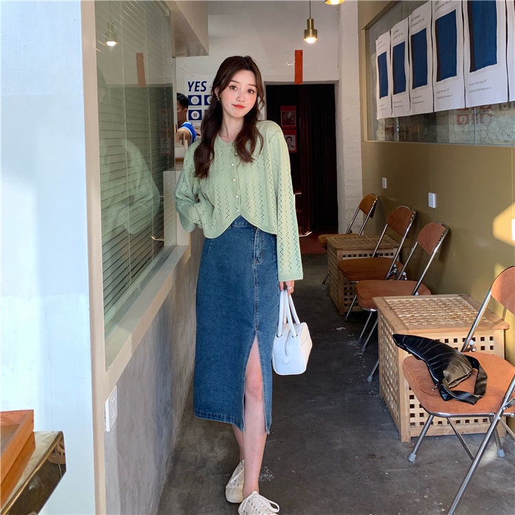 Áo khoác cardigan dệt kim mỏng dáng rộng chống nắng thời trang thu cho nữ