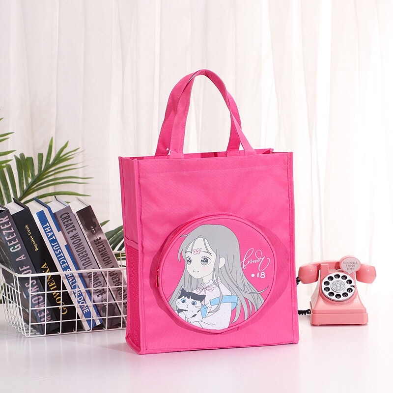 Túi đi học thêm kèm ví đựng bút cho bé trai và bé gái