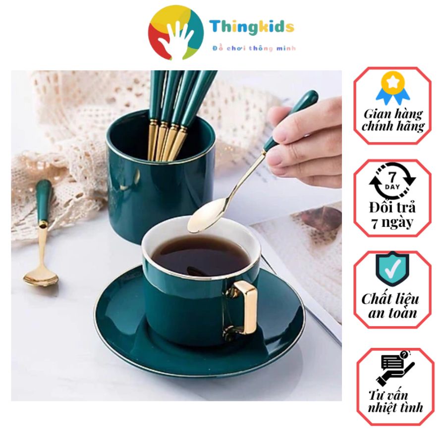 Thìa cafe, muỗng cà phê cán gỗ inox tiện lợi siêu bền