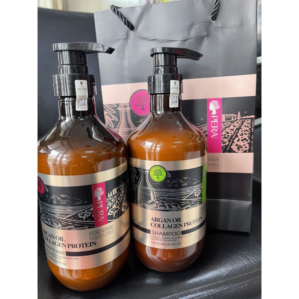 Cặp Gội Xả Pera Argan Oil 800ml x2