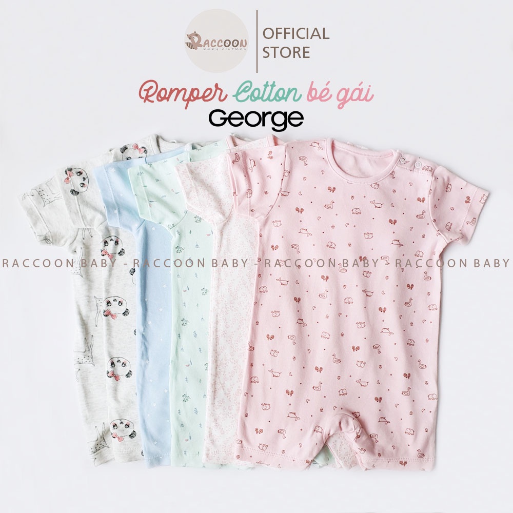 Bộ đồ liền thân đùi tay ngắn romper bé gái George