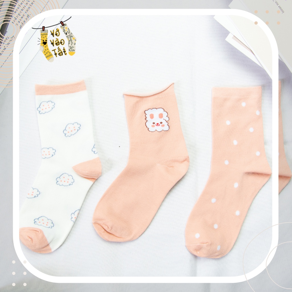 TẤT VỚ NỮ CỔ CAO HỒNG CAM