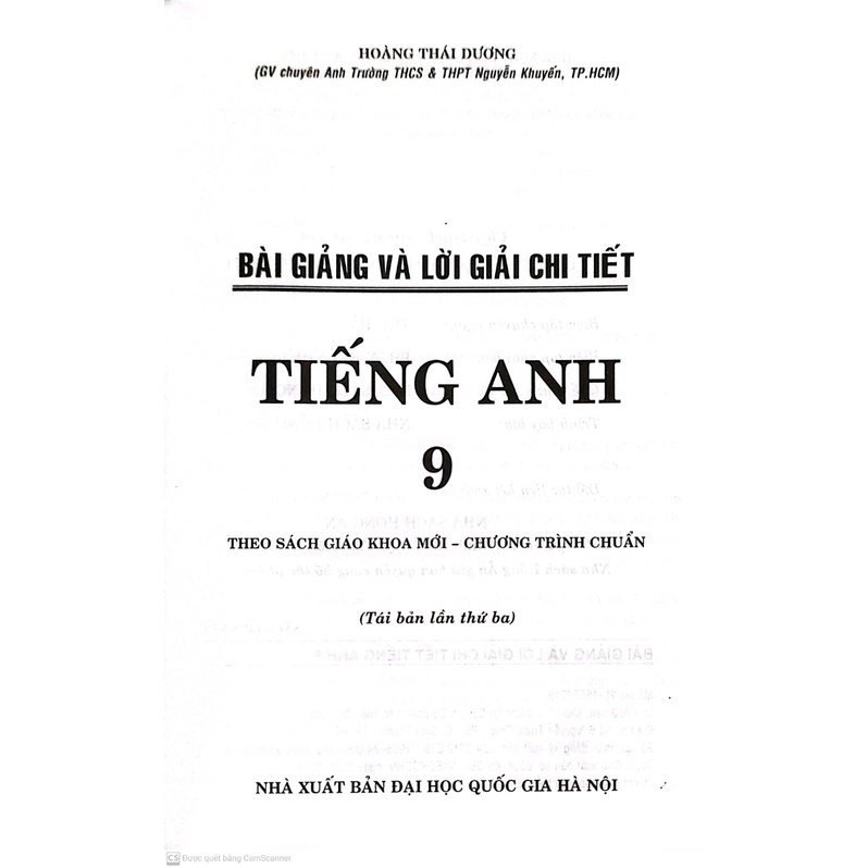 Sách - Bài Giảng & Lời Giải Chi Tiết Tiếng Anh 9
