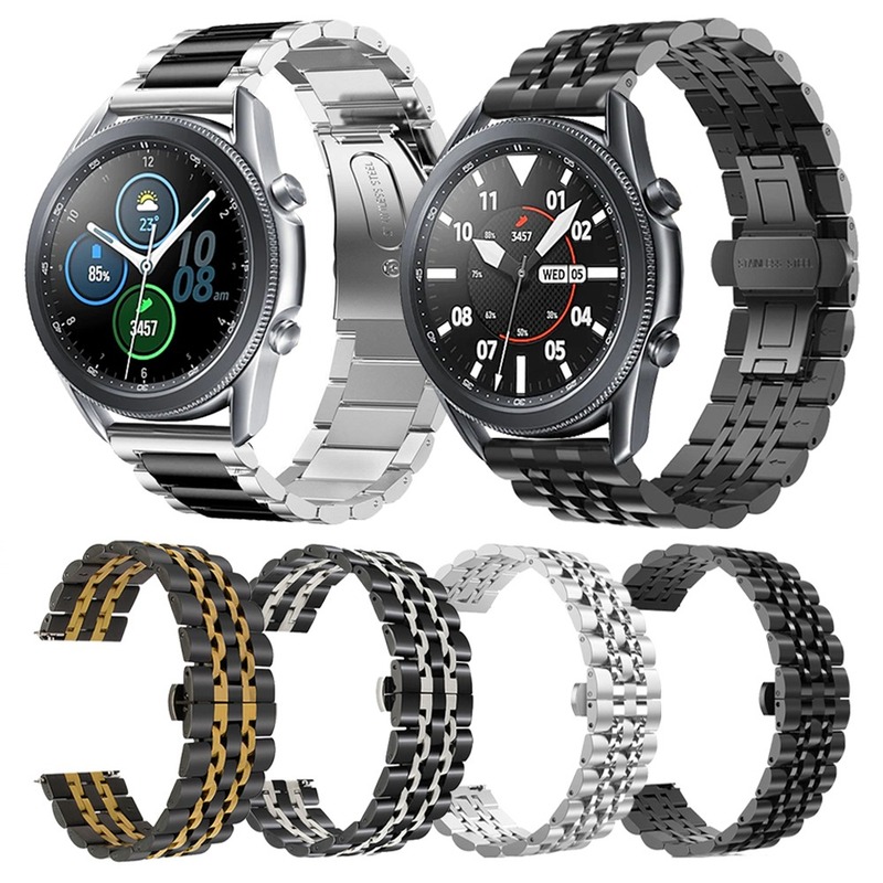 Dây Đeo Inox 20mm 22mm Cho Đồng Hồ Samsung Galaxy Watch 3 45mm 41mm