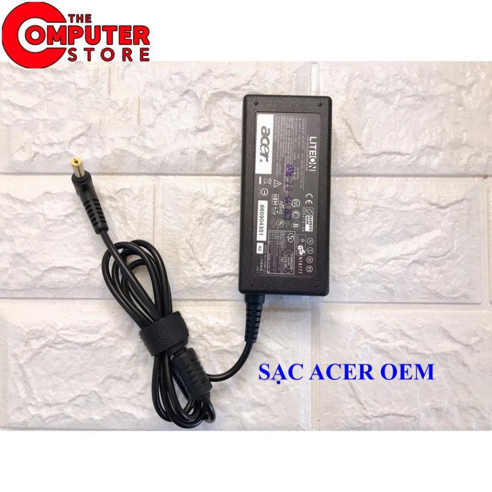 Sạc Laptop Acer 19V – 3.42A – 65W Cao Cấp  Kèm Dây Nguồn - Bảo hành 12 Tháng