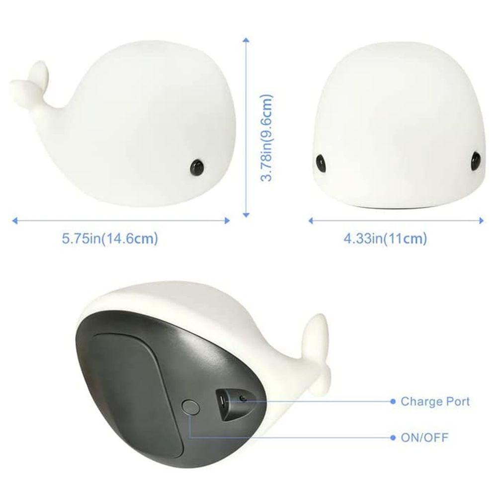 Đèn Ngủ Silicone Nhấn Eo 7 Màu Có Thể Sạc Lại Bằng Cổng USB