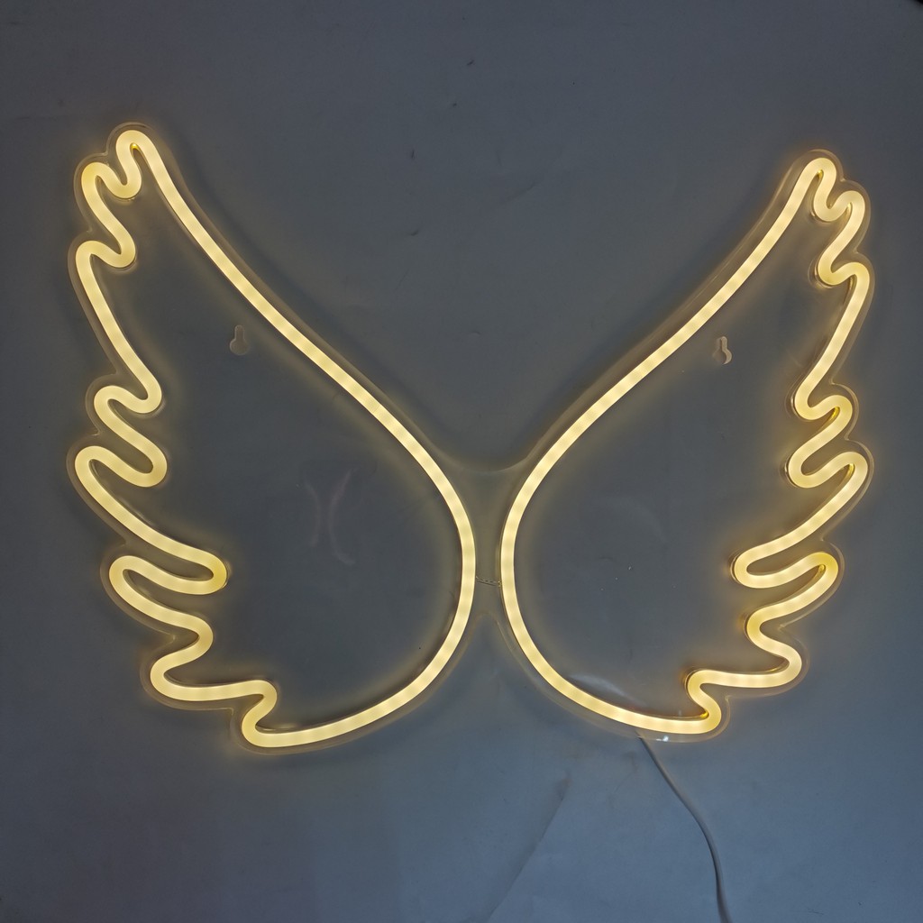 Đèn Led Neon Decor Phòng Ngủ Cánh Thiên Thân  Hot Trend 2021 Trang Trí Căn Phòng Nhỏ , Làm Theo Yêu Cầu