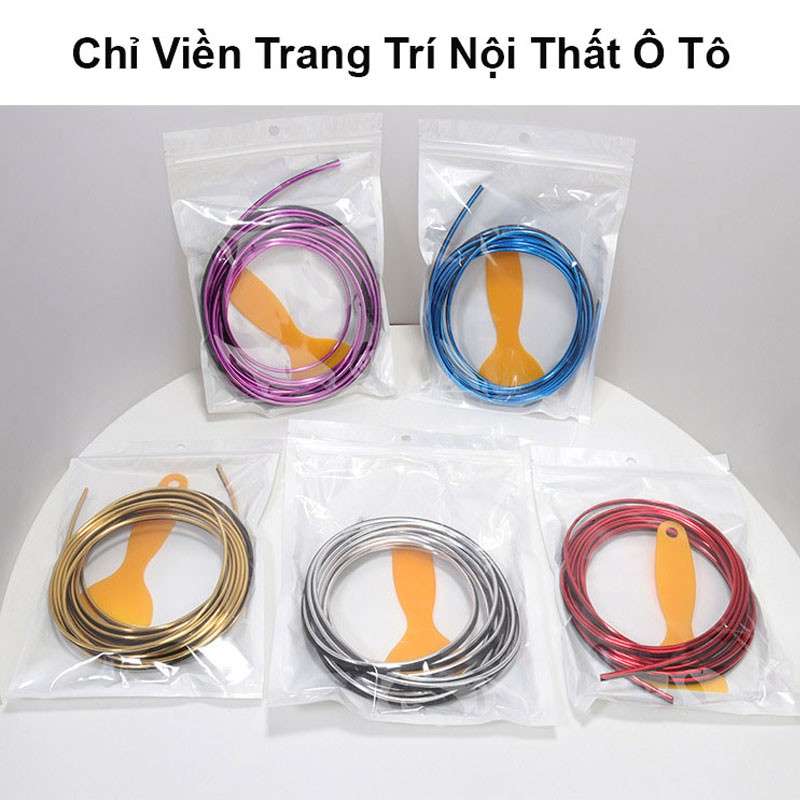 [Mã LIFEAU5SALE giảm 20k đơn 50k] Chỉ Viền Trang Trí Nội Thất Ô Tô – Cuộn 5M