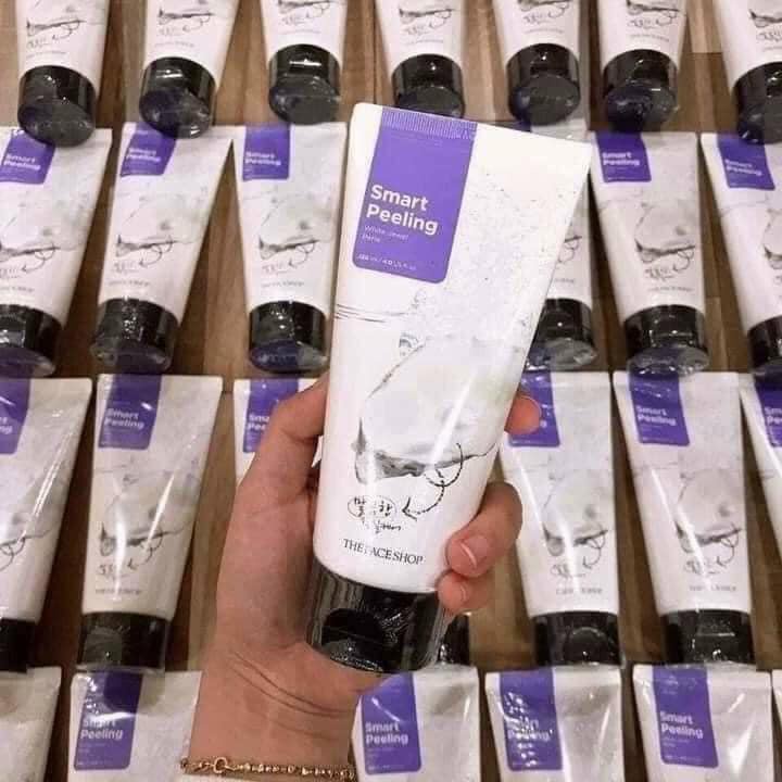 Tẩy da Chết Ngọc Tra White Jewel Peeling The Face Shop
