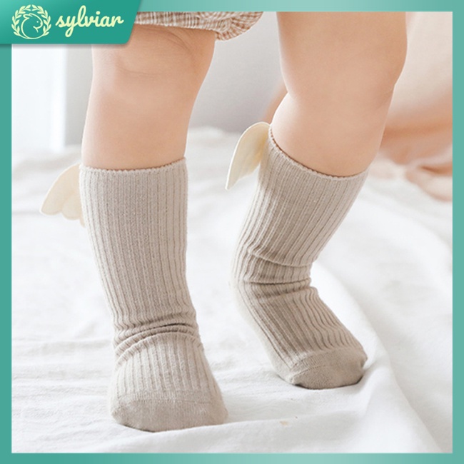 Vớ Cotton Chống Trượt Họa Tiết Hoạt Hình Có Cánh Cho Bé Từ 0-5 Tuổi