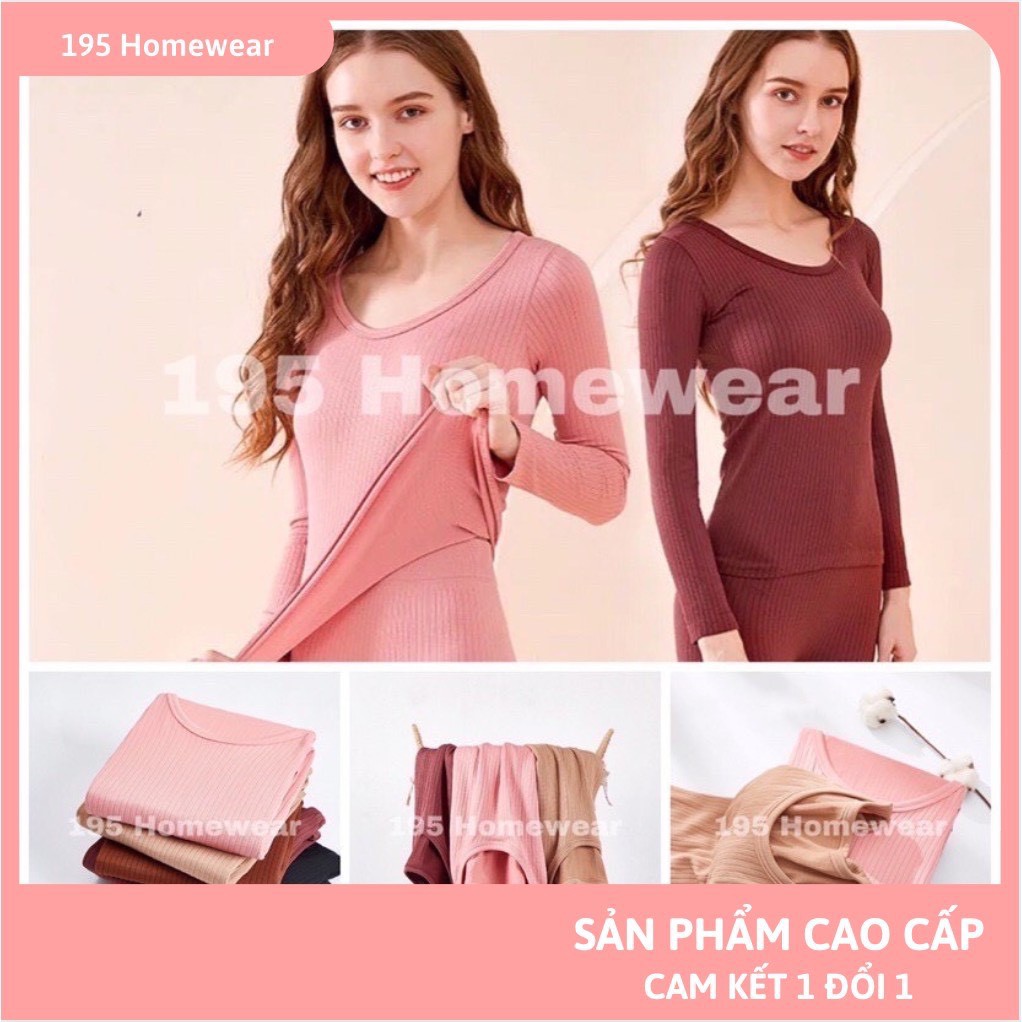 bộ len tăm giữ nhiệt, ôm dáng, ấm áp, chất liệu cao cấp