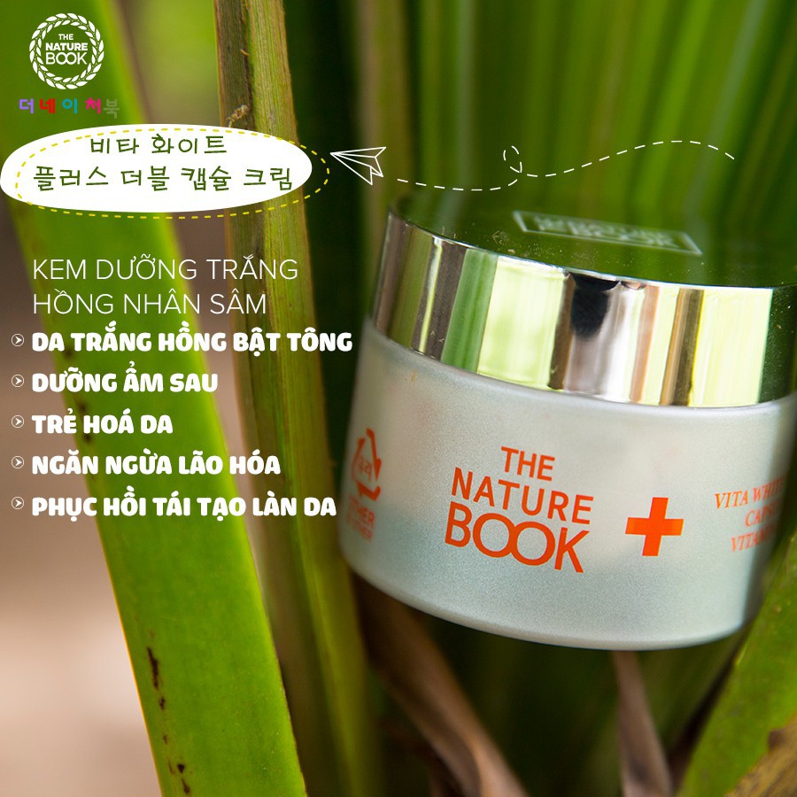 Kem dưỡng trắng hồng và tái tạo da Vita White Plus Double Capsule Cream 50g