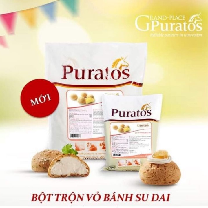 1kg bột vỏ bánh su trộn sẵn kèm nhân bánh