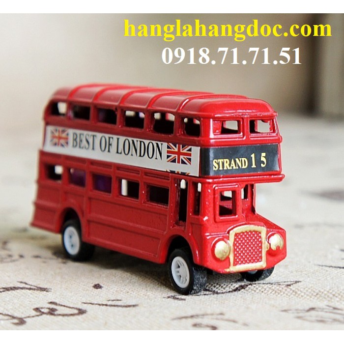 Xe bus 2 tầng biểu tượng độc đáo của London, siêu nhỏ (5x3x9cm)