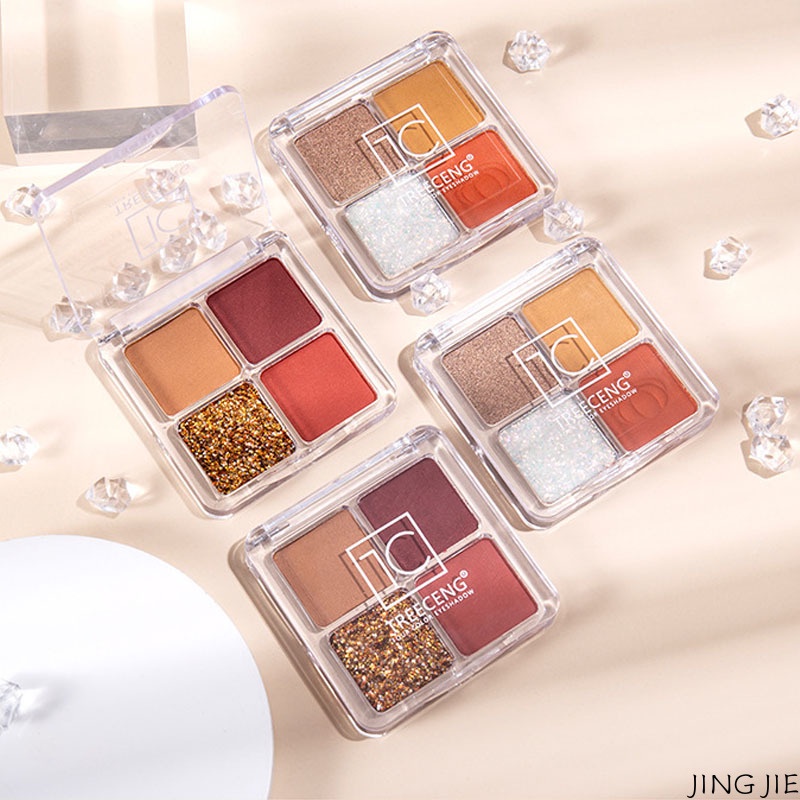Bảng phấn mắt bốn màu sắc long lanh dễ lên màu