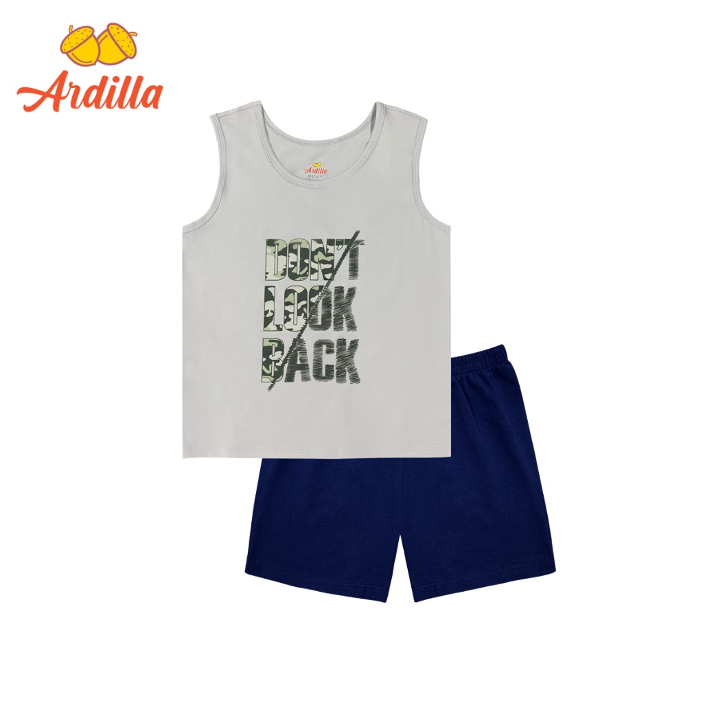 Bộ Quần Áo Bé Trai ARDILLA Thiết Kế Sát Nách, Hoạ Tiết Khoẻ Khoắn, Chất Vải Cotton Thoáng Mát Cho Bé 8-13 Tuổi T153BS21