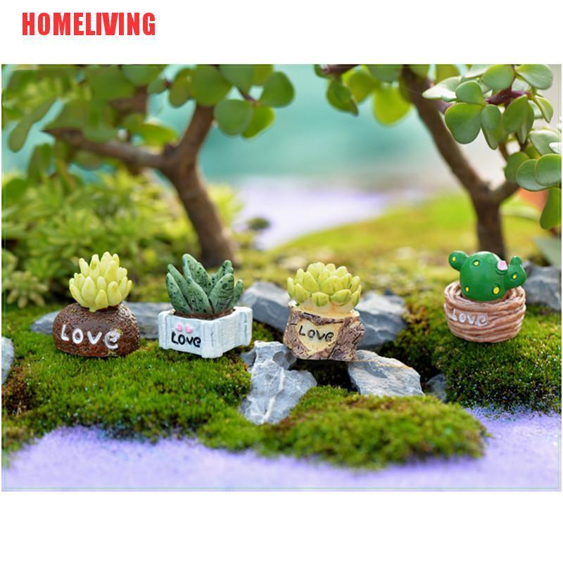 Set 4 Mô Hình Gnome Thu Nhỏ Bằng Nhựa Resin Trang Trí Vườn Thu Nhỏ DIY